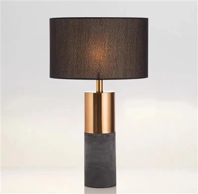 Lampada in marmo marrone